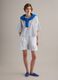 White pure cotton striped shorts_1
