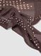 Brown polka-dot scarf in modal and silk blend_2