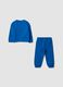Blue pure cotton jogger set with print for boys_1