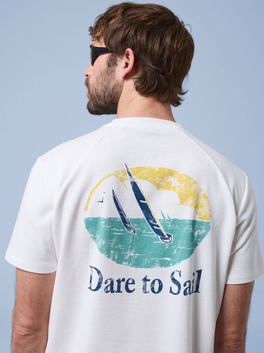 White ALTAVIA SAILING stretch cotton-blend T-shirt_3