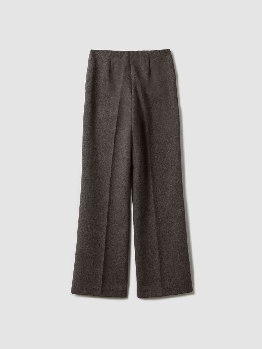 Grey wool-viscose blend flared trousers_6