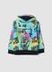 Multicolour cotton-blend hoodie with crew neck_0