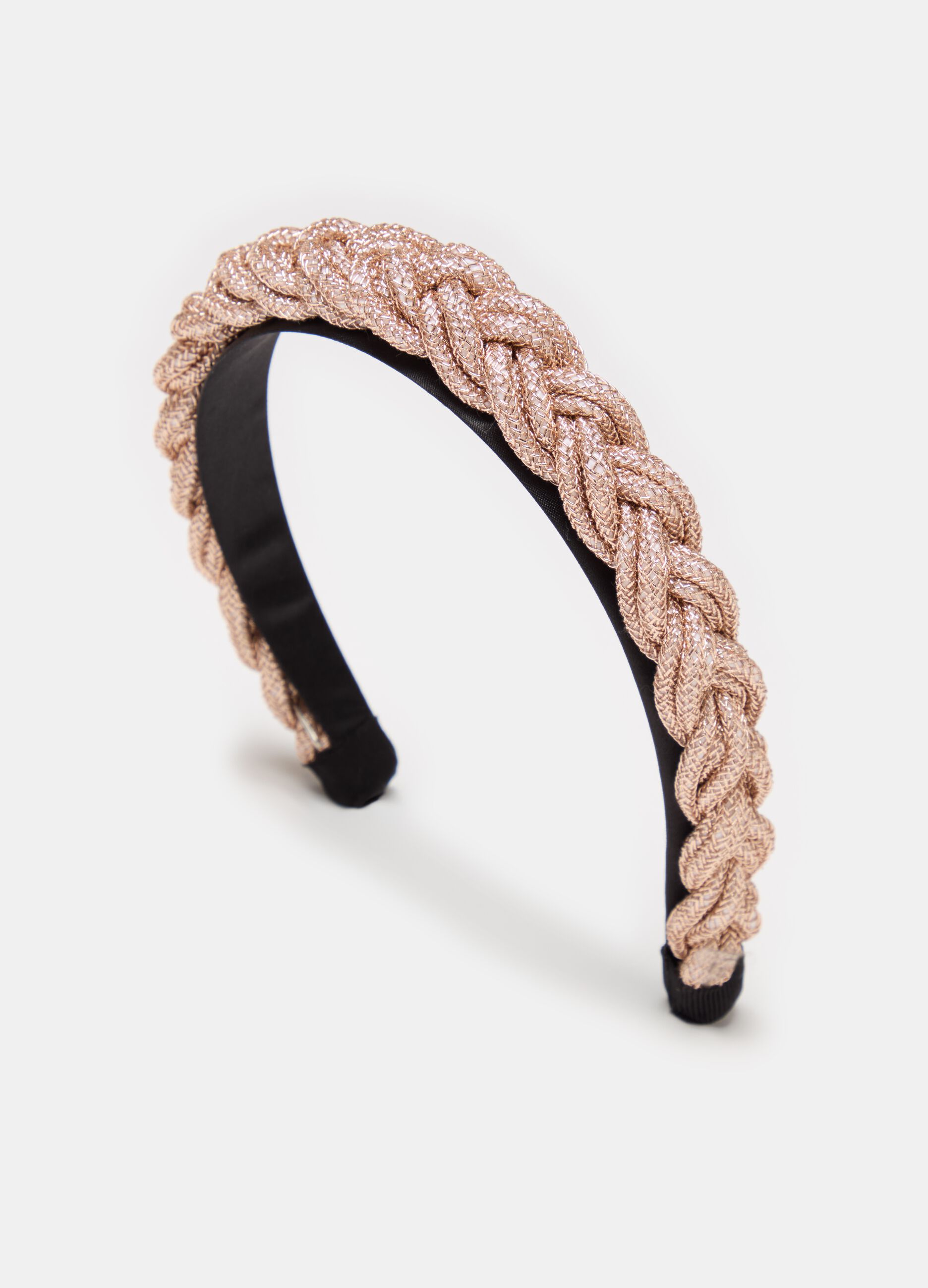 Braided Alice band in lurex