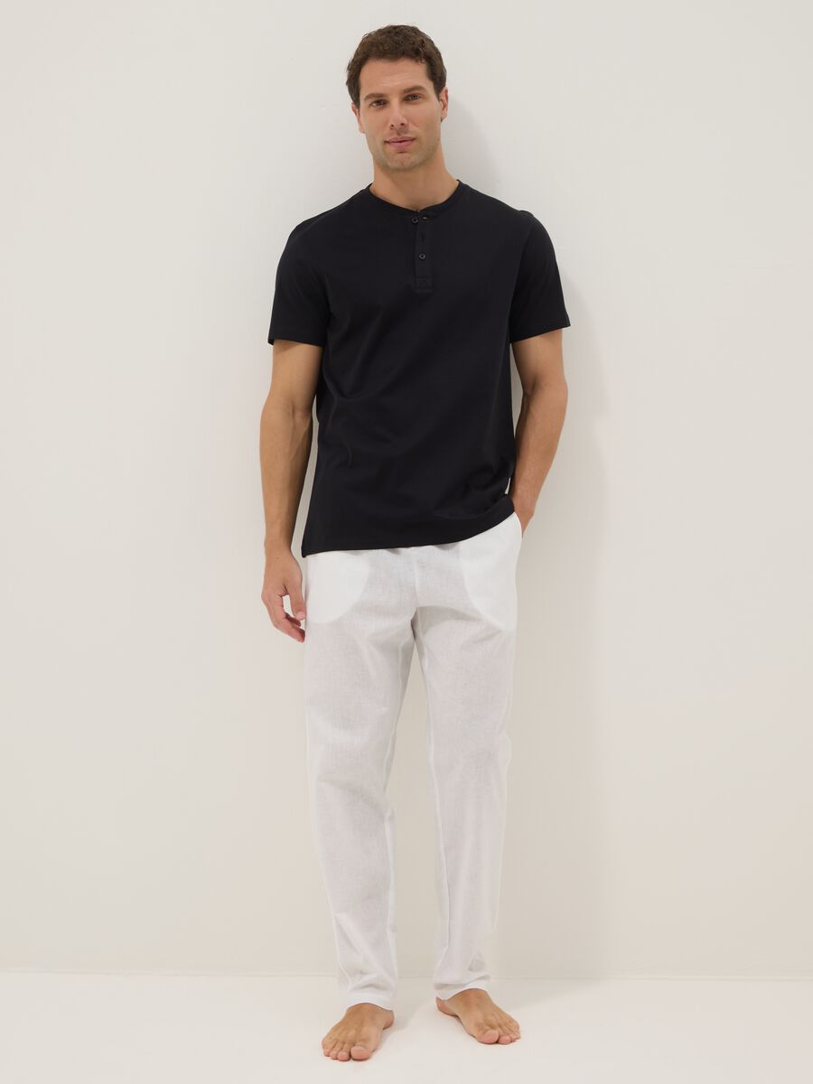 Black pure cotton regular-fit T-shirt_2