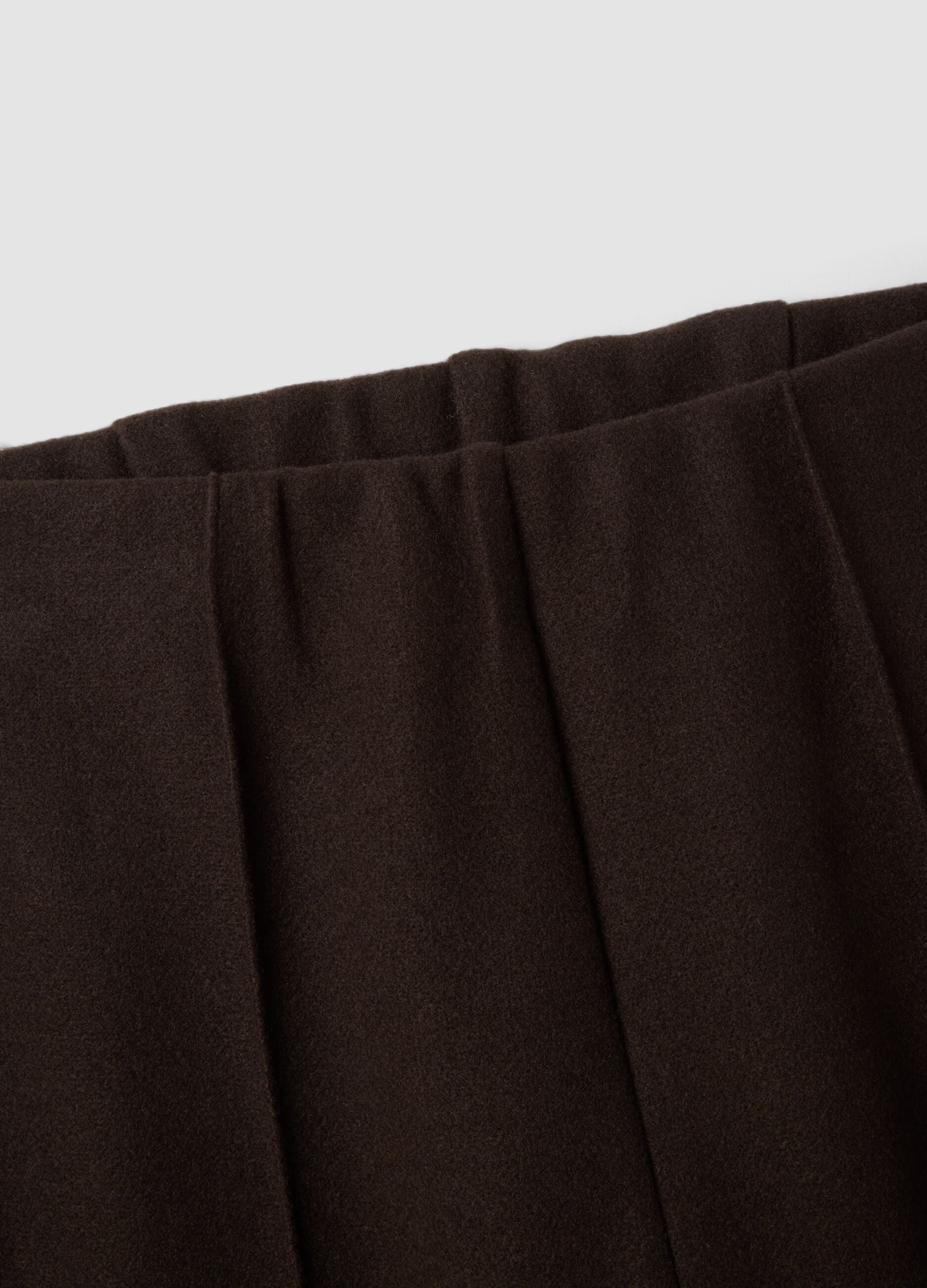 Pantaloni eleganti marroni in misto viscosa baggy fit