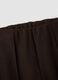 Pantaloni eleganti marroni in misto viscosa baggy fit_1