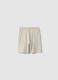 Children's beige pure cotton shorts in regular fit_1