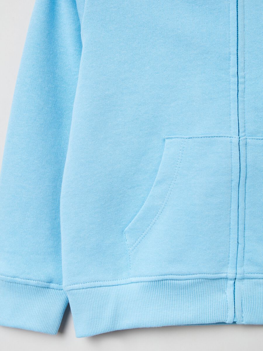 Fitness full-zip sweatshirt in French terry with hood_1