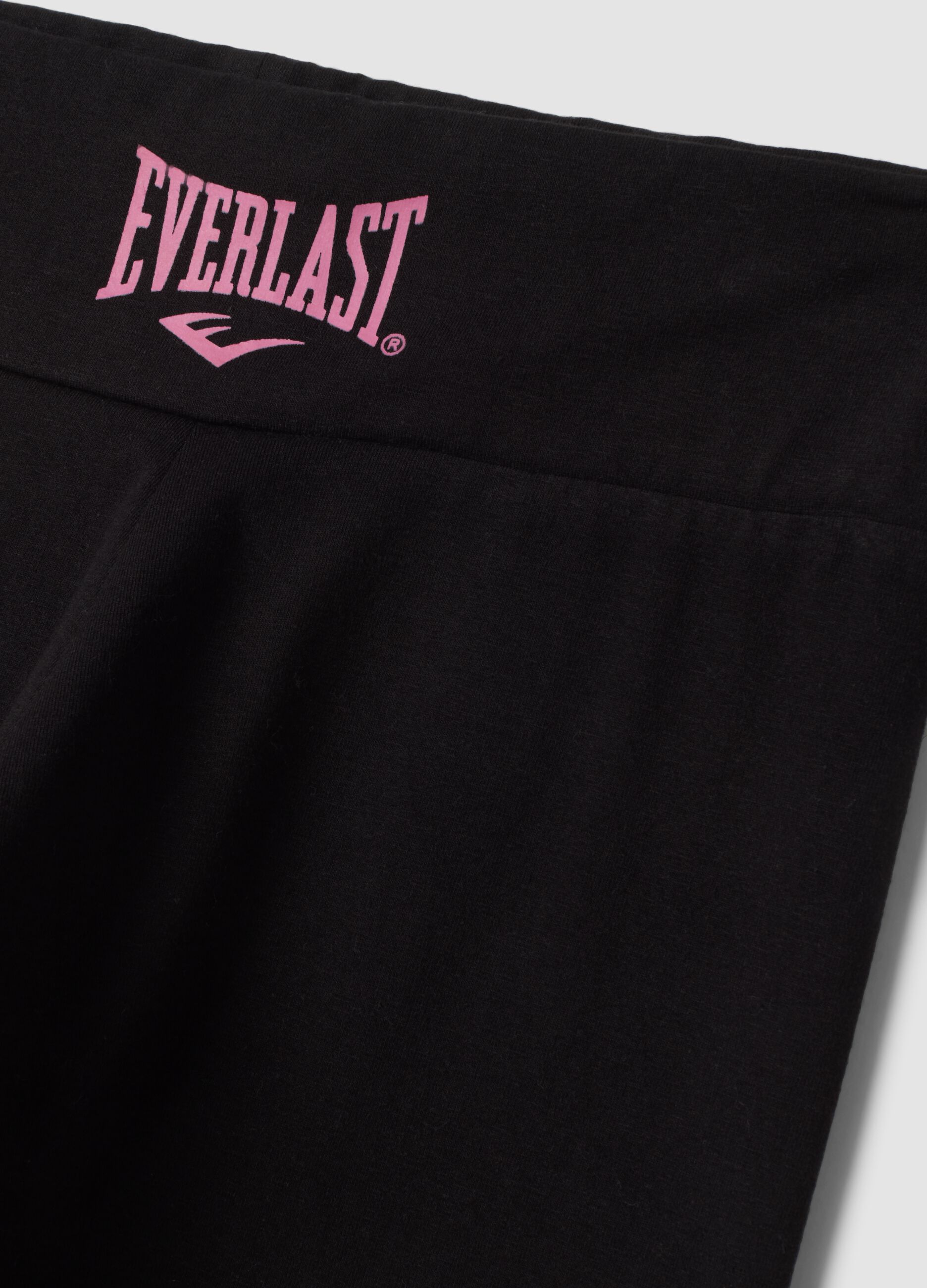 Schwarze Slim-Fit-Leggings aus elastischem Baumwolljersey mit Everlast-Logo