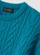 Maglia azzurra girocollo in misto lana con lavorazione jacquard_5