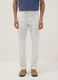 Slim fit stretch cotton white trousers_1