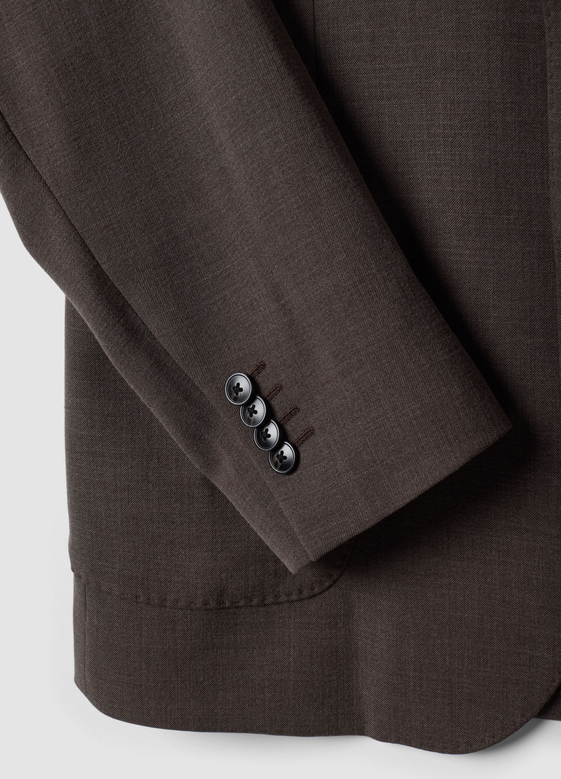 Men&rsquo;s brown stretch-viscose blazer
