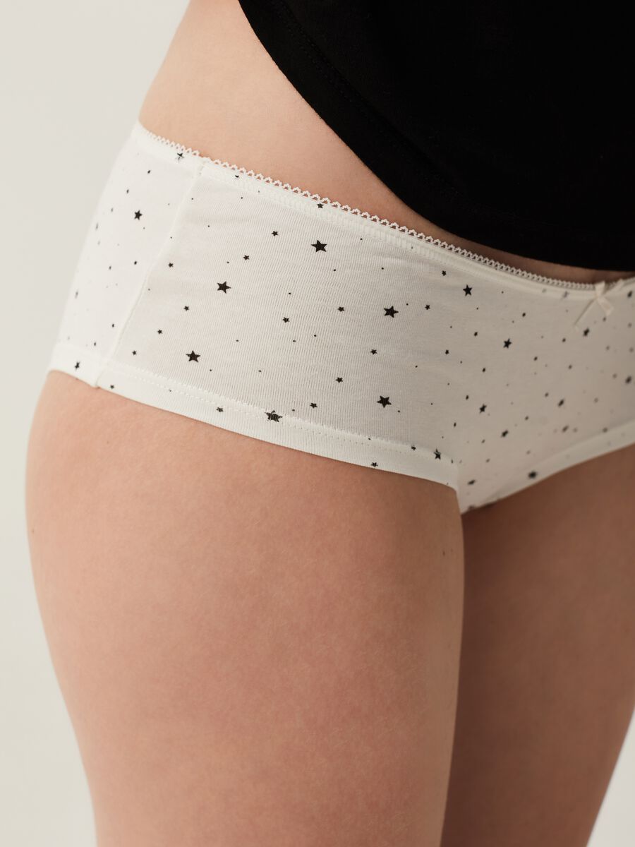 Five-pack French knickers with pattern and bow_3