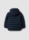 Giubbotto Utralight blu imbottito con cappuccio e zip per bambino_1