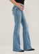 Light blue stretch cotton denim flare trousers_3