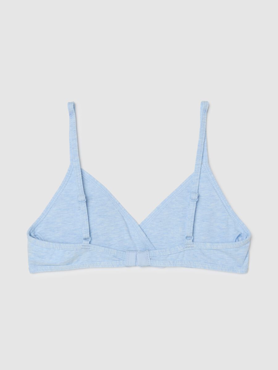 Girls' Sky Blue Stretch Cotton Bra_1