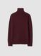 Red half-zip jumper in cotton and wool blend_2