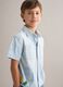 Light blue pure cotton short-sleeve shirt_2