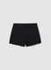 Girls&rsquo; black stretch cotton denim shorts, slim fit_4