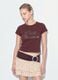 Braunes, figurbetontes T-Shirt aus Stretch-Baumwolle mit Strass-Applikationen_1