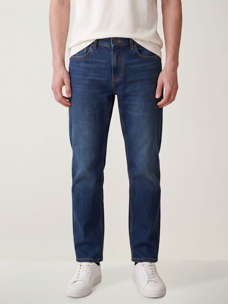 Regular-Fit-Jeans aus Denim aus reiner Baumwolle_1