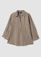 Brown striped linen-viscose blend shirt_4