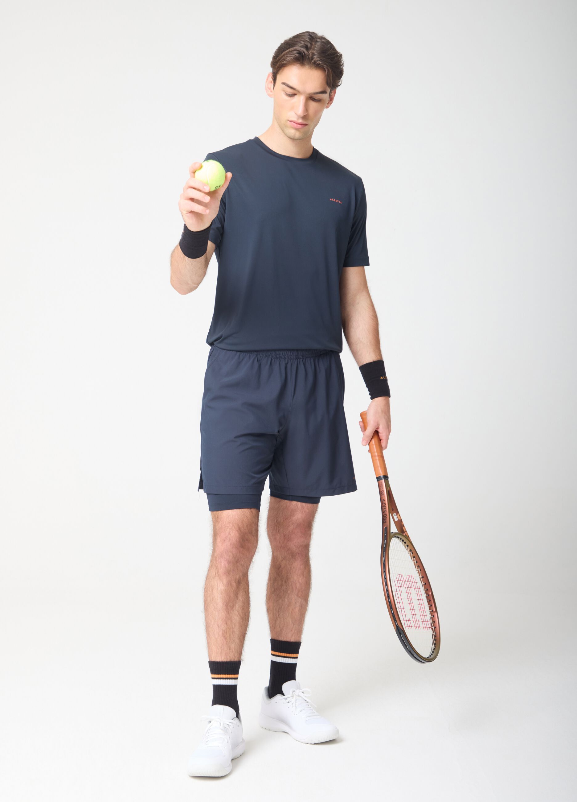 Hudson Easy Stripe Fashion Calzini Sportivi | Con Strisce, Punta E Tallone Rinforzati | Un Paio, Colore Aqua Blue - 2