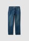 Blue denim jeans in pure cotton, regular fit_0