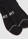 Two-pack black ankle sports socks in cotton blend with stripes_2