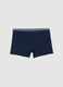 Regular fit boys' blue boxer shorts in stretch cotton_0