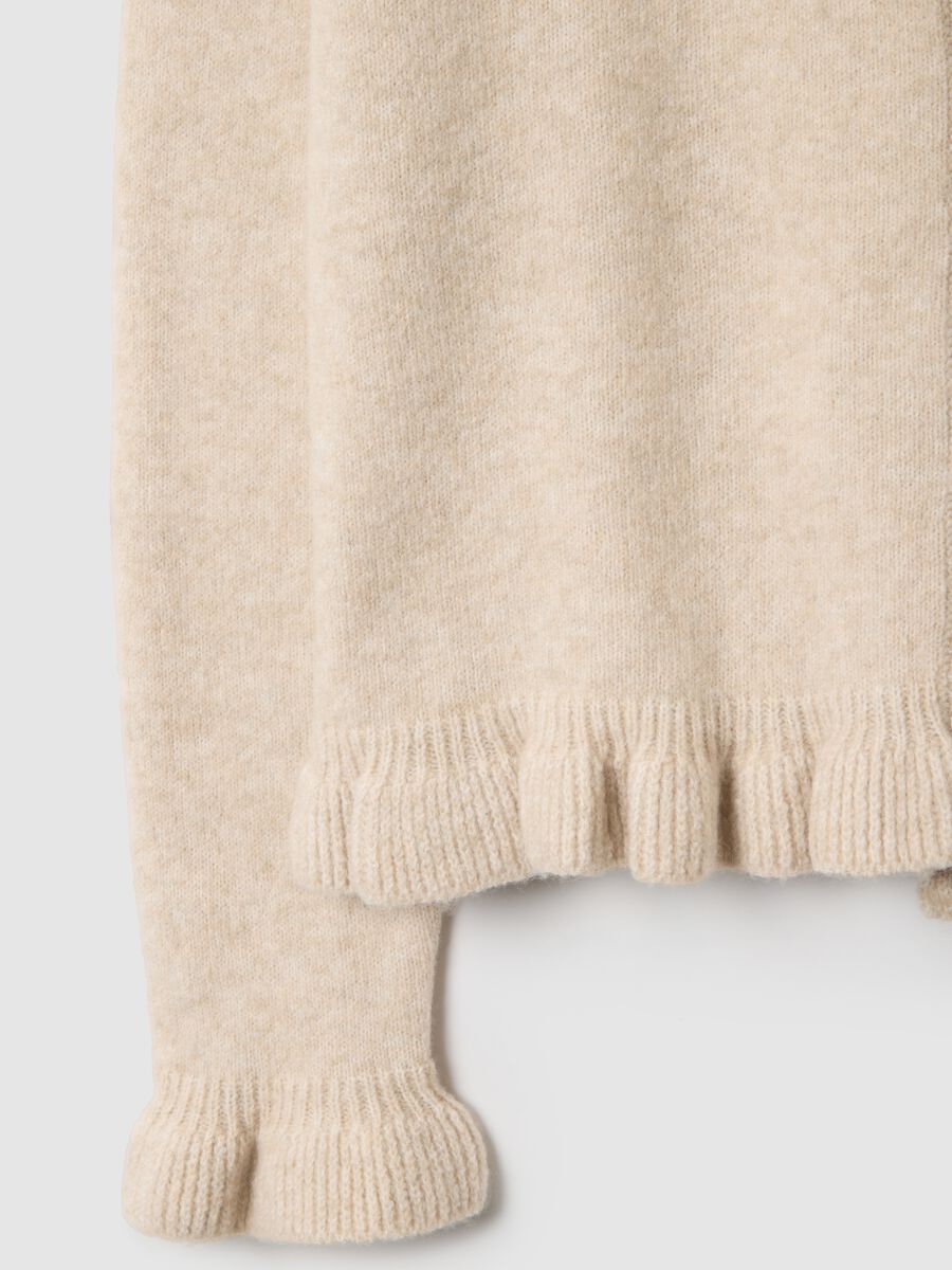 Beige wool blend cardigan_5