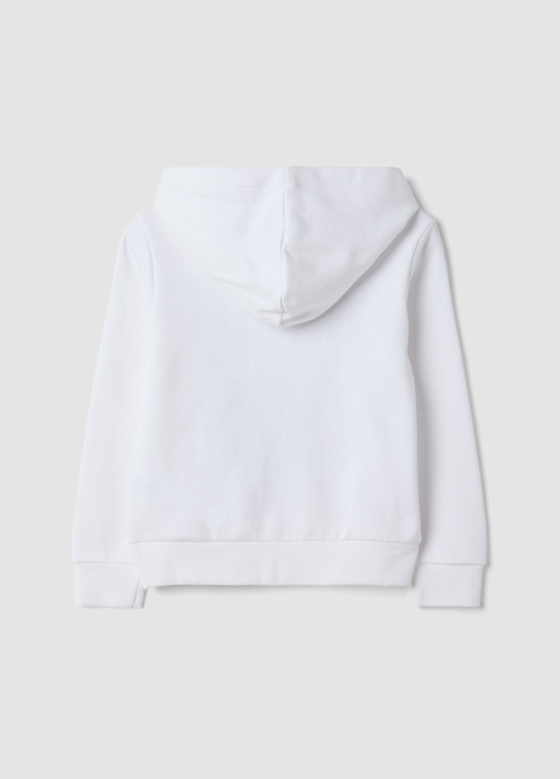 Sweatshirt branca com capuz em 100% algod&atilde;o com estampado K-Pop Demon Hunters