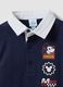 Blue polo shirt in pure organic cotton with Mickey & Friends prints for boys_2