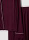 Purple pure viscose pyjamas with V-neck and contrast piping_6