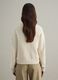 Beige pure cotton regular fit cardigan with polo collar_4