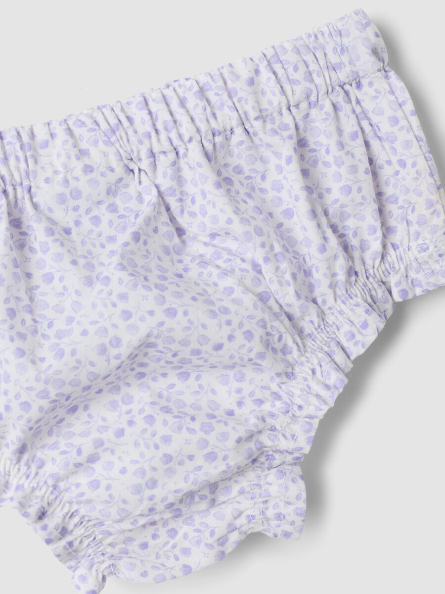 White pure cotton set with dress and matching bloomers_2