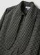 Black oversized cotton-blend checked shirt with bow_5