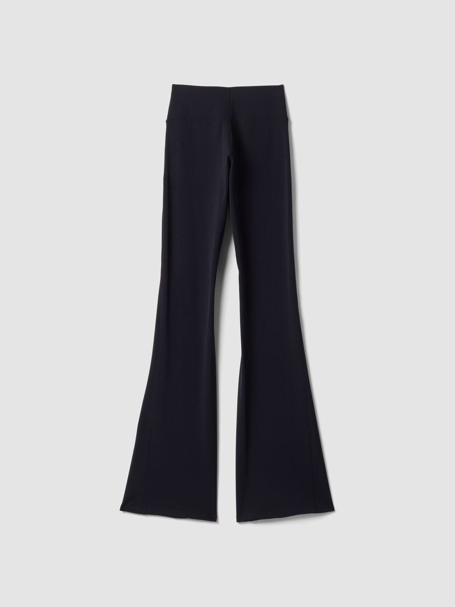 Black flared leggings in stretch fabric &ndash; ALTAVIA STUDIO_6
