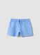 Girls&rsquo; light blue pure cotton shorts, regular fit_0