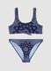 Girls&rsquo; blue stretch bikini with paisley print_0