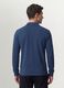 Blue long-sleeve regular-fit polo in organic cotton piqu&eacute;_3