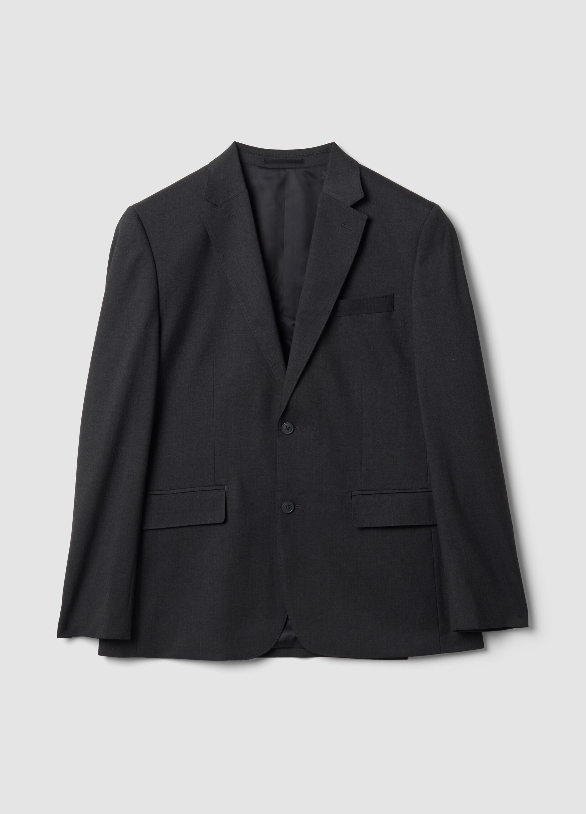 Blue stretch viscose blazer