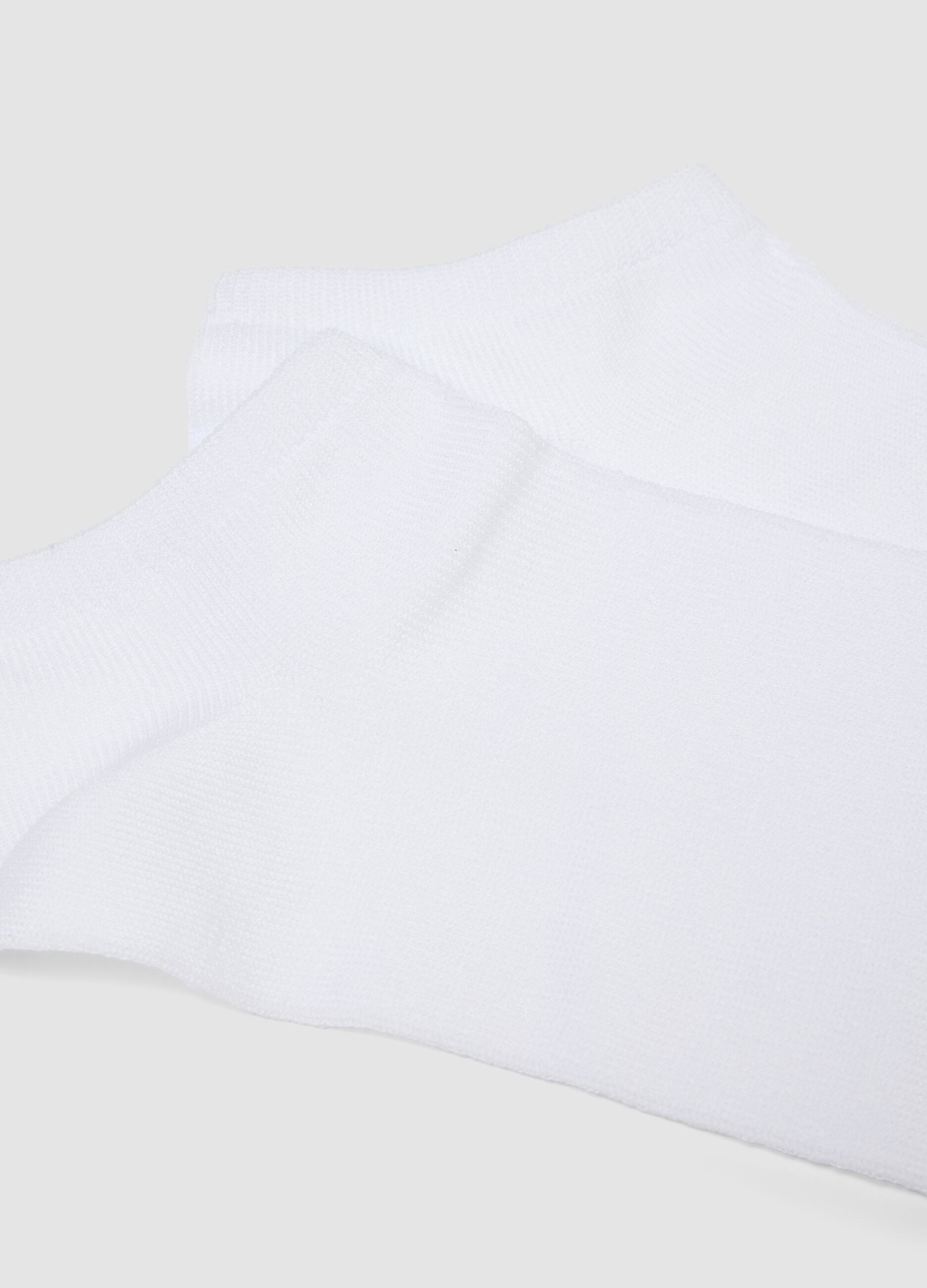 3er-Pack wei&szlig;e Sportsocken bis zum Kn&ouml;chel aus elastischer Bio-Baumwolle