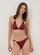 Rote Bikinihose aus Stretchmaterial mit goldfarbenem Ring_0