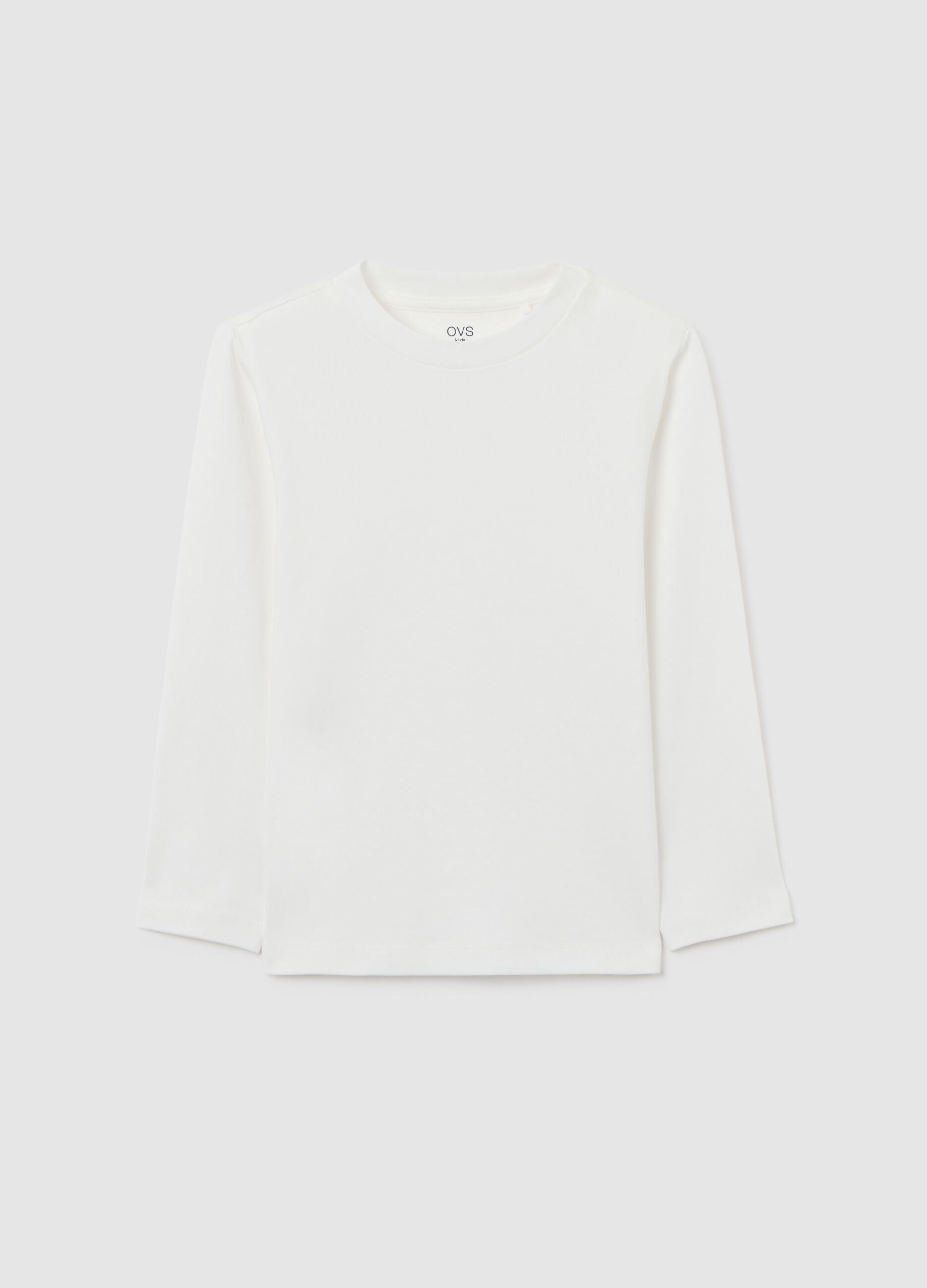 Children's pure cotton regular fit long sleeve white top