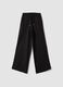 Black organic cotton culotte trousers for girls_0