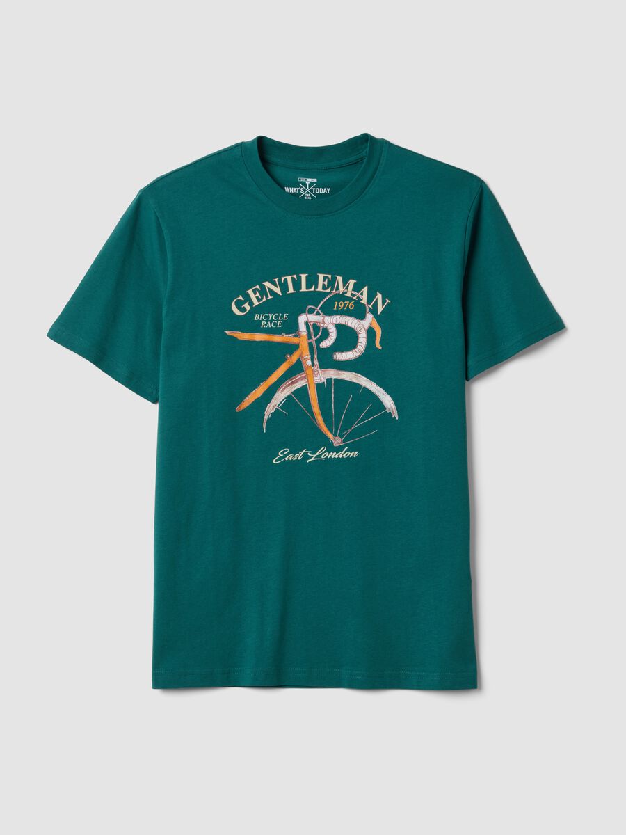 Gr&uuml;nes Kurzarm-T-Shirt aus reiner Baumwolle, Regular Fit_4