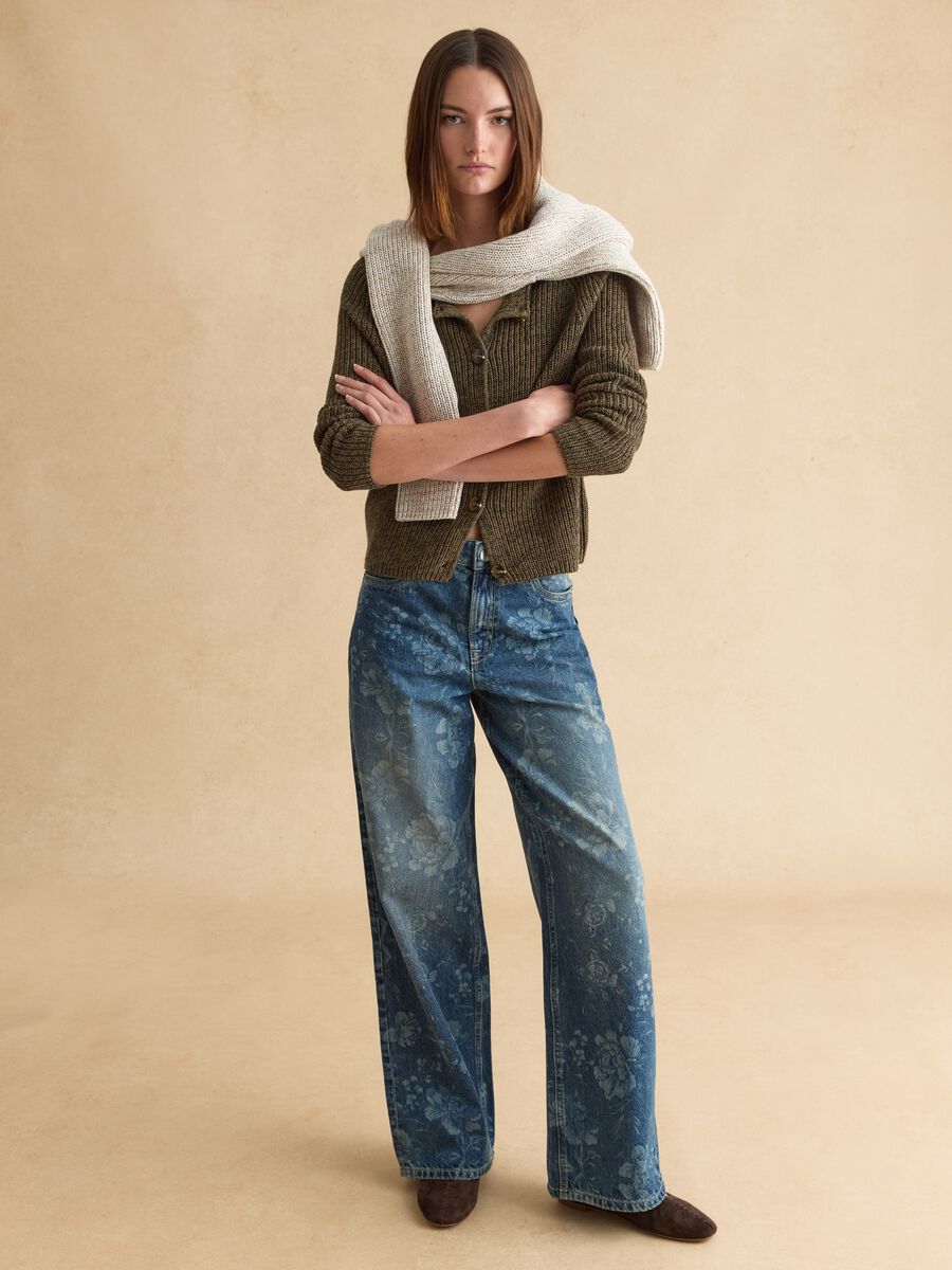 Brown pure cotton cardigan_2