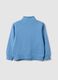 Sweatshirt infantil azul de algod&atilde;o puro com ajuste regular e fecho integral_1