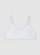White organic cotton bra with thin straps for girls_0